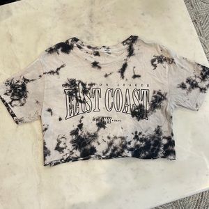 Garage tie dye crop t-shirt